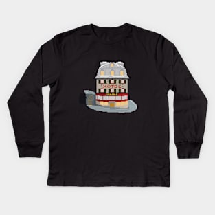 Hotel Belvedere Pixel art Kids Long Sleeve T-Shirt